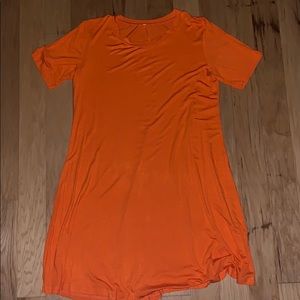 An orange dress
